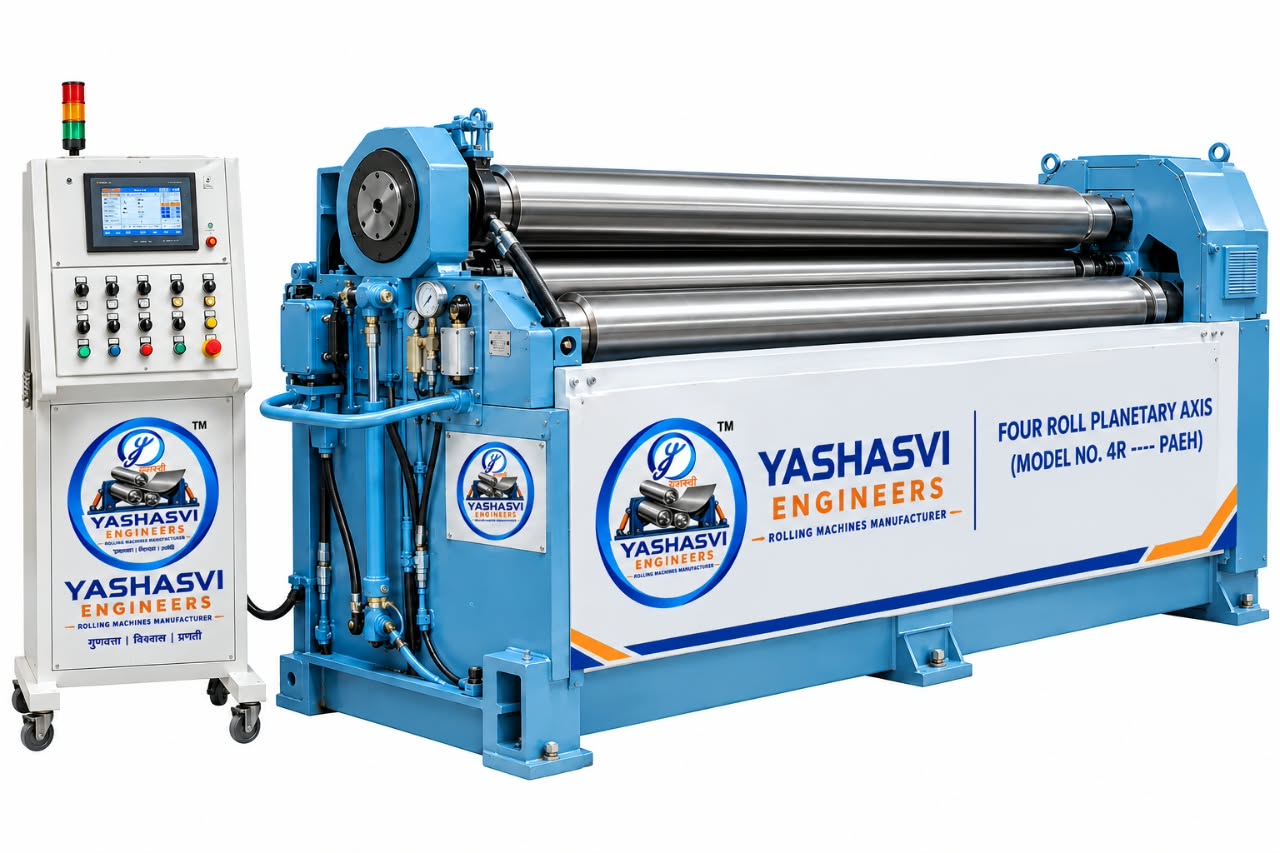 Four Roll Planetary Axis With CNC Panel (CNC Hydraulically Operated)