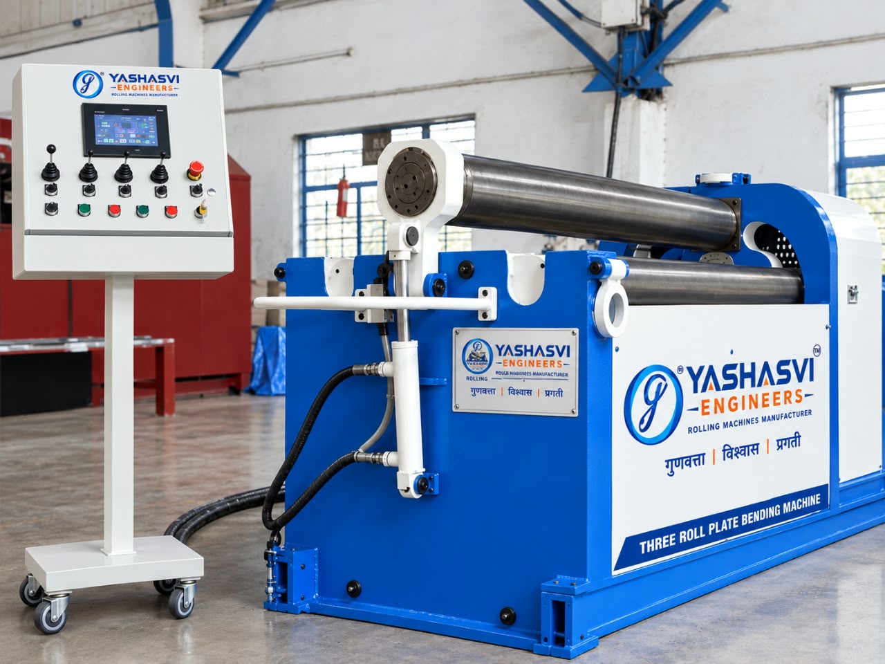 Three Roll Planetary Axis With CNC Panel(CNC Hydraulically Operator)